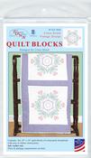 Cross-Stitch Design - Jack Dempsey Stamped White Quilt Blocks 18"X18" 6/Pkg