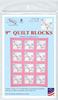 Love Birds - Jack Dempsey Stamped White Quilt Blocks 9"X9" 12/Pkg