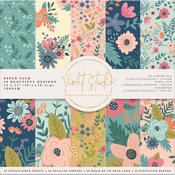 Florals - Violet Studio Single-Sided Paper Pad 12"X12" 30/Pkg