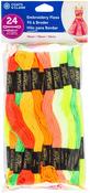 Neons - Coats & Clark 6-Strand Embroidery Floss Pack 24/Pkg