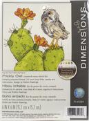 Prickly Owl (14 Count) - Dimensions Counted Cross Stitch Kit 6"X6"