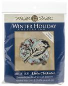 Little Chickadee-Perforated Paper - Mill Hill Counted Cross Stitch Ornament Kit 3"X2.5"