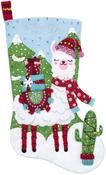 Christmas Llama - Bucilla Felt Stocking Applique Kit 18" Long