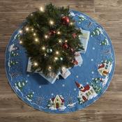 Christmas Village - Bucilla Felt Tree Skirt Applique Kit 43" Round