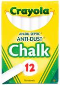White 12/Pkg - Crayola Anti-Dust Chalk