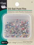 Size 17 - Dritz Color Ball Point Pins 350/Pkg