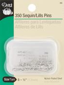 Size 8 - Dritz Sequin Lills Pins 350/Pkg