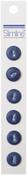 Royal Blue 2-Hole 1/2" 6/Pkg - Slimline Buttons