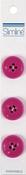 Fuchsia 4-Hole 3/4" 3/Pkg - Slimline Buttons