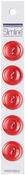 Red 2-Hole 3/4" 5/Pkg - Slimline Buttons Series 1