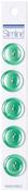 Light Green 2-Hole 3/4" 5/Pkg - Slimline Buttons Series 1
