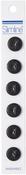 Black 2-Hole 1/2" 6/Pkg - Slimline Buttons Series 1