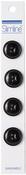 Black 4-Hole 5/8" 4/Pkg - Slimline Buttons Series 1