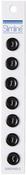 Black 2-Hole 7/16" 7/Pkg - Slimline Buttons Series 1