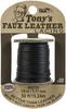 Black - Pepperell Crafts Tony's Faux Leather Lacing 1/8"X50ft