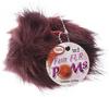 Burgundy - Pepperell Braiding Faux Fur Pom With Loop