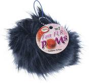 Navy - Pepperell Braiding Faux Fur Pom With Loop