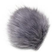 Grey - Pepperell Braiding Faux Fur Pom With Loop