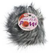 Grey Wolf - Pepperell Braiding Faux Fur Pom With Loop