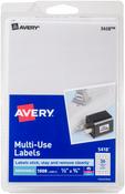 Avery White Removable Print/Write Labels .5"X.75" 1008/Pkg