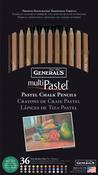 Assorted Colors - General Pencil MultiPastel (R) Chalk Pencils 36/Pkg