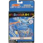 Vehicles - On The Go Scratch Art Color Reveal Pads 6"X10" 12 Pages