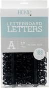 Black - DCWV Letterboard Letters & Characters 1" 188/Pkg