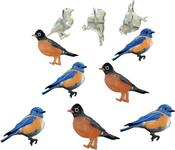 Blue Bird & Robin - Eyelet Outlet Shape Brads 12/Pkg