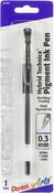 Black - Pentel Hybrid Technica Liquid Gel Pen .3mm 1/Pkg