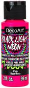Pink - DecoArt Black Light Neon Acrylic Paint 2oz