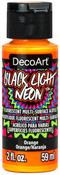 Orange - DecoArt Black Light Neon Acrylic Paint 2oz