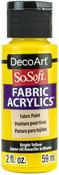 Bright Yellow - SoSoft Fabric Acrylic Paint 2oz