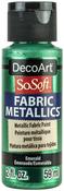 Emerald - SoSoft Fabric Acrylic Metallic Paint 2oz