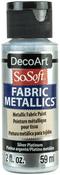 Silver Platinum - SoSoft Fabric Acrylic Metallic Paint 2oz