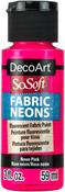 Neon Pink - SoSoft Fabric Neons Acrylic Paint 2oz