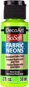 Neon Green - SoSoft Fabric Neons Acrylic Paint 2oz
