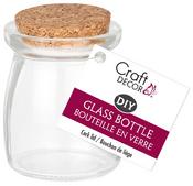 Empty - DIY Clear Glass Bottle W/Cork Stopper 2"x3"