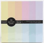 Delicate Pastel - Memory Box Glitter Paper Pad 6"X6" 24/Pkg