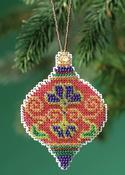 Crimson Cloisonne (14 Count) - Mill Hill Counted Cross Stitch Ornament Kit 2.5"X3.5"