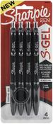 Black - Sharpie S-Gel .5mm Fine Point Pens 4/Pkg