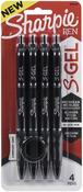 Black - Sharpie S-Gel .7mm Medium Point Pens 4/Pkg