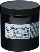 Black - Jacquard Textile Color Fabric Paint 8oz