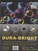 9"X12" 12 Sheets/Pad - Dura-Bright Opaque Black Pad .010" Pad 9"X12"