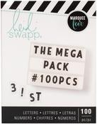 Black Marquee - Heidi Swapp Lightbox International Mega Pack Inserts 100/Pkg