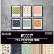 Woodsy, 25 Designs/2 Each - Colorbok 68lb Designer Single-Sided Paper 12"X12" 50/Pkg