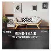 Midnight Black - Colorbok Textured Cardstock Pad 12"X12" 40/Pkg