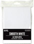 White - Colorbok A2 Envelopes (4.375"X5.75") 50/Pkg
