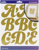 Funkydori - Extra Large - Gold Glitter - Sticko Alphabet Stickers 104/Pkg