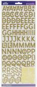 Gold Glitter - Sticko Alphabet Stickers 254/Pkg