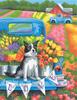 Flower Power Dog - Paint Works Paint By Number Kit 11"X14"
